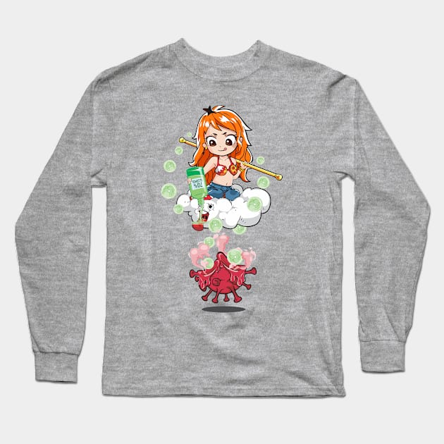 Nami melts Corona with Alcohol Long Sleeve T-Shirt by Diskarteh